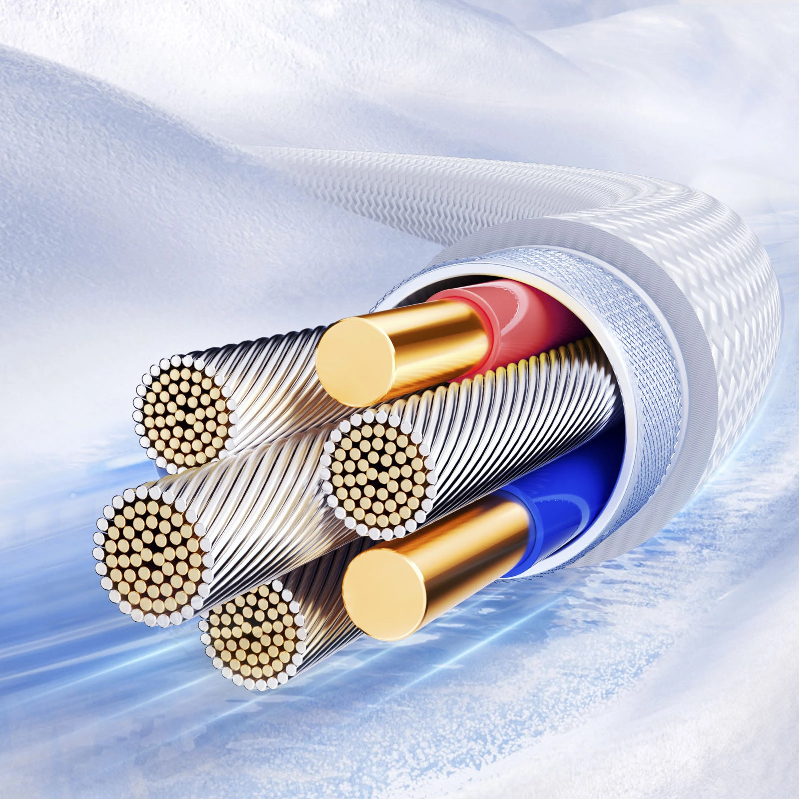 Kabllo USB-C në USB-C Joyroom S-A42 Crystal-Clear Series, 1.2m, 60W, Bardhë