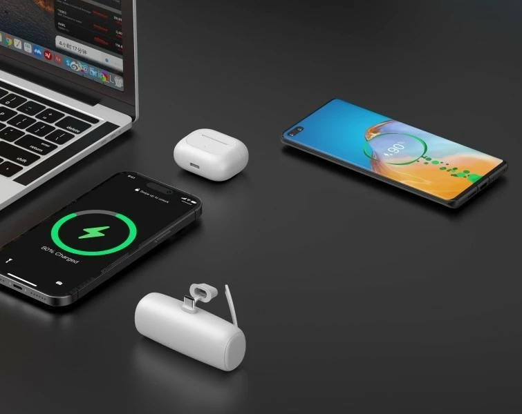 Powerbank Rebeltec P5 PLUG-IN 5000mAh, USB-C, Bardhë