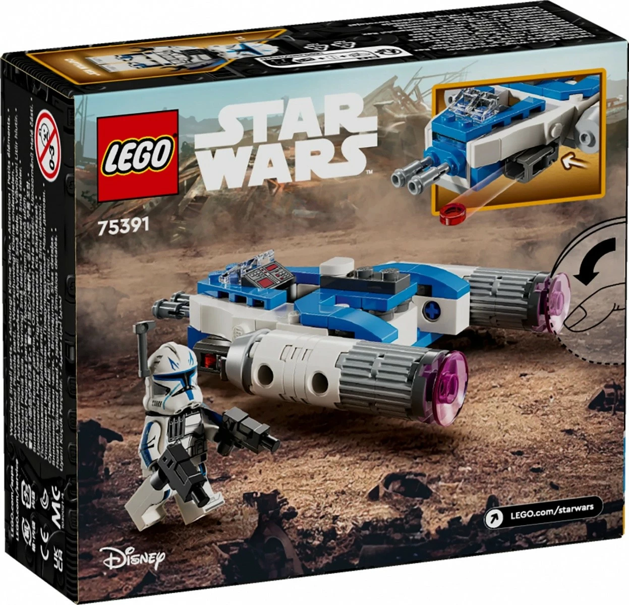 Set LEGO Star Wars Microfighter Y-Wing Captain Rex 75391, 99 pjesë, plastikë