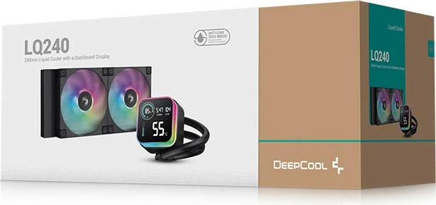 Ftohës me lëng Deepcool LQ240, 240mm, ARGB, i zi