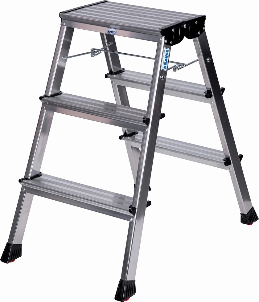 Shkallë pune Krause Folding Step Rolly, të argjenda