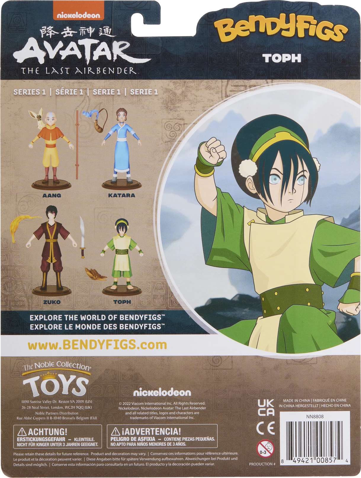 Figurë NOBLE COLLECTION Bendyfigs Toph 17 cm, e pozueshme, me bazë ekspozimi, 7+, jeshile/verdhë