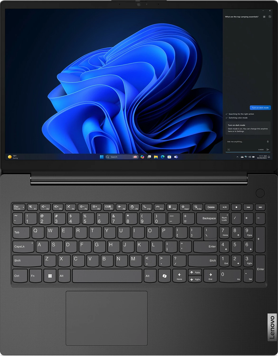 Laptop Lenovo V15 G4 IRU, i3-1315U, 8GB RAM Memorje, 512GB SSD, 15.6" FHD matt, Windows 11 Home, Business Black