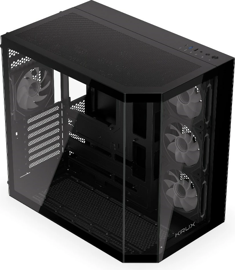 Kasë KRUX Empero KRXD010, për kompjuter, e zezë