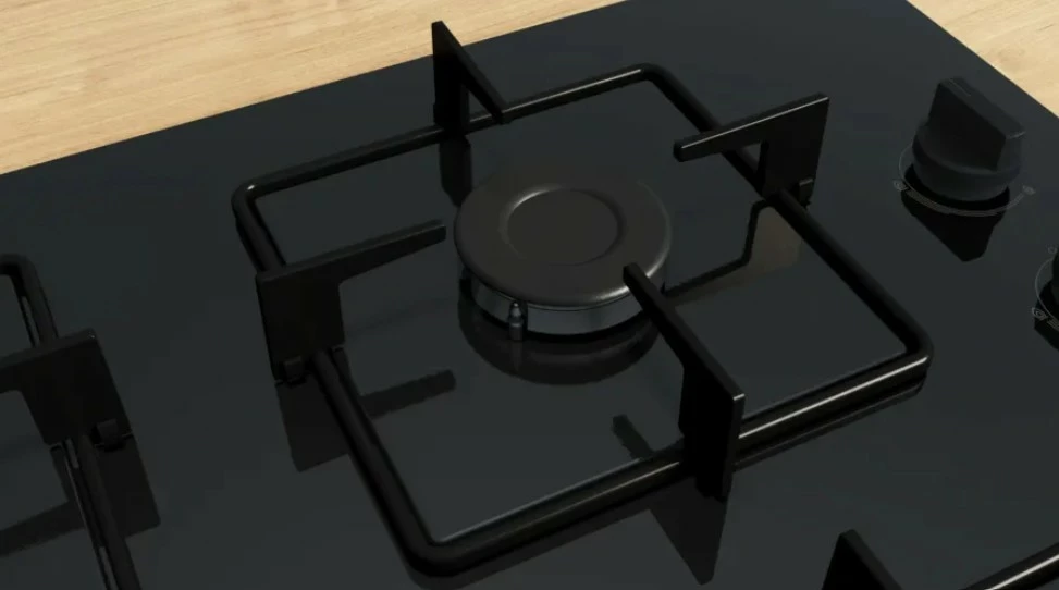 Pianurë gaz Bosch POH6B6K30, 4 zona, xham, e zezë