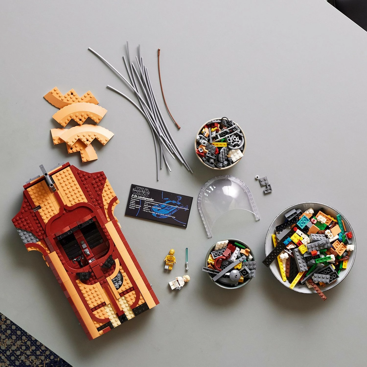 Set LEGO Star Wars Luke Skywalker’s Landspeeder, 1890 pjesë, Multingjyrësh