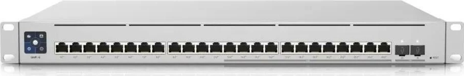 Switch Ubiquiti USW-Enterprise-24-PoE, 24 porta PoE, 2 SFP+ 10G, për RACK 19"