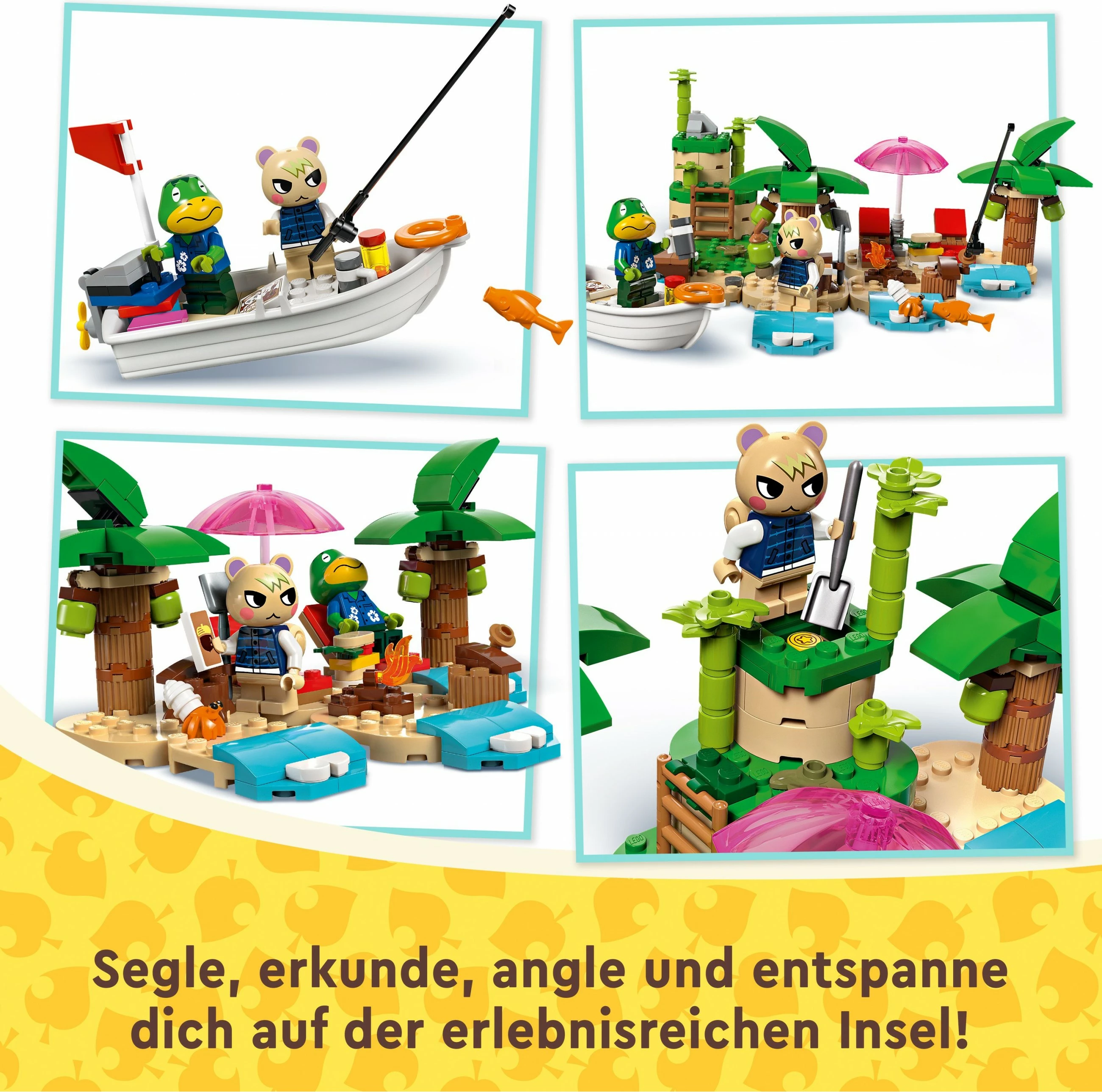 Set ndërtimi LEGO Animal Crossing Kapp'n's Island Boat Tour 233 pjesë, multingjyrësh