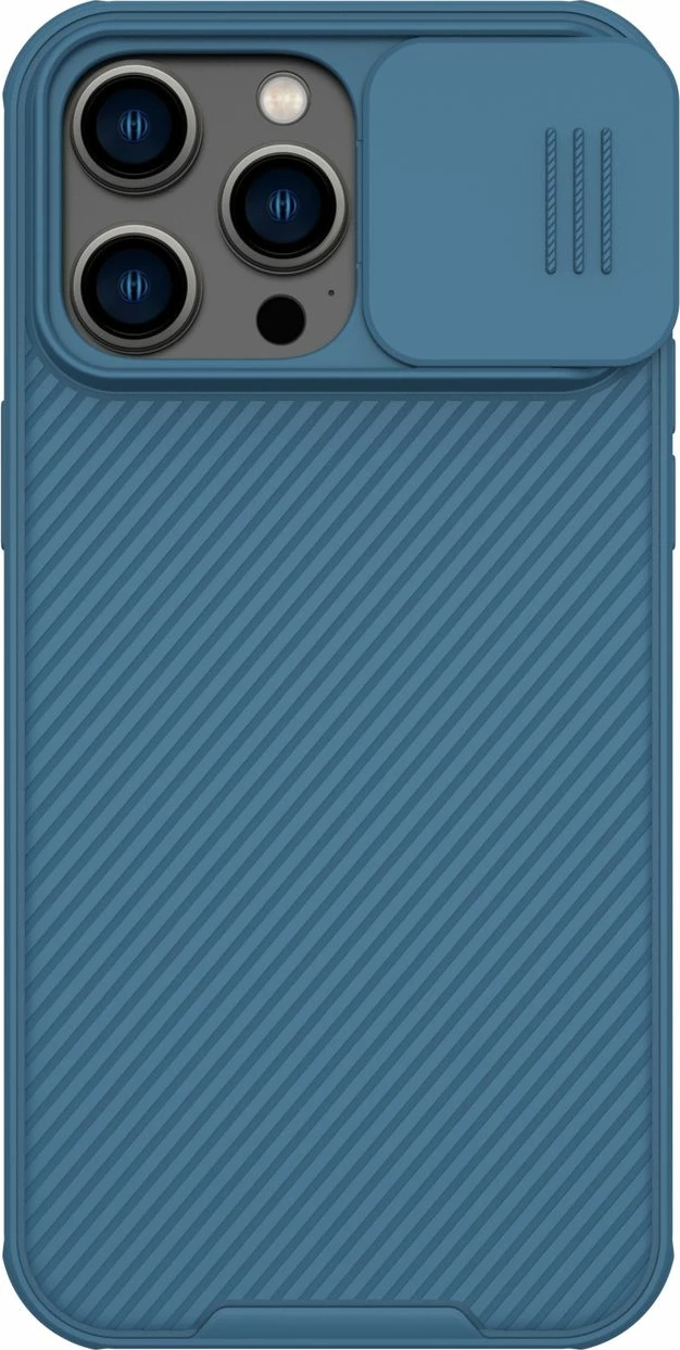 Mbështjellës Nillkin CamShield Pro për iPhone 14 Pro Max, me kapak kamere, Kaltër