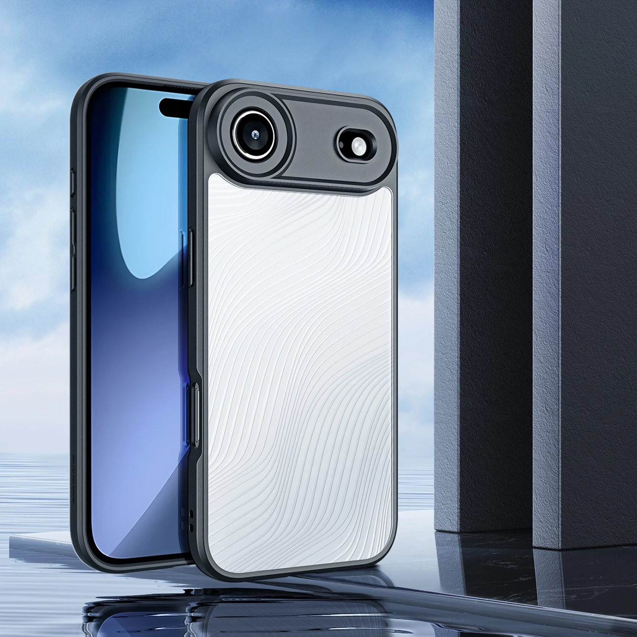 Mbështjellës Dux Ducis Aimo për iPhone 17 Air, i zi