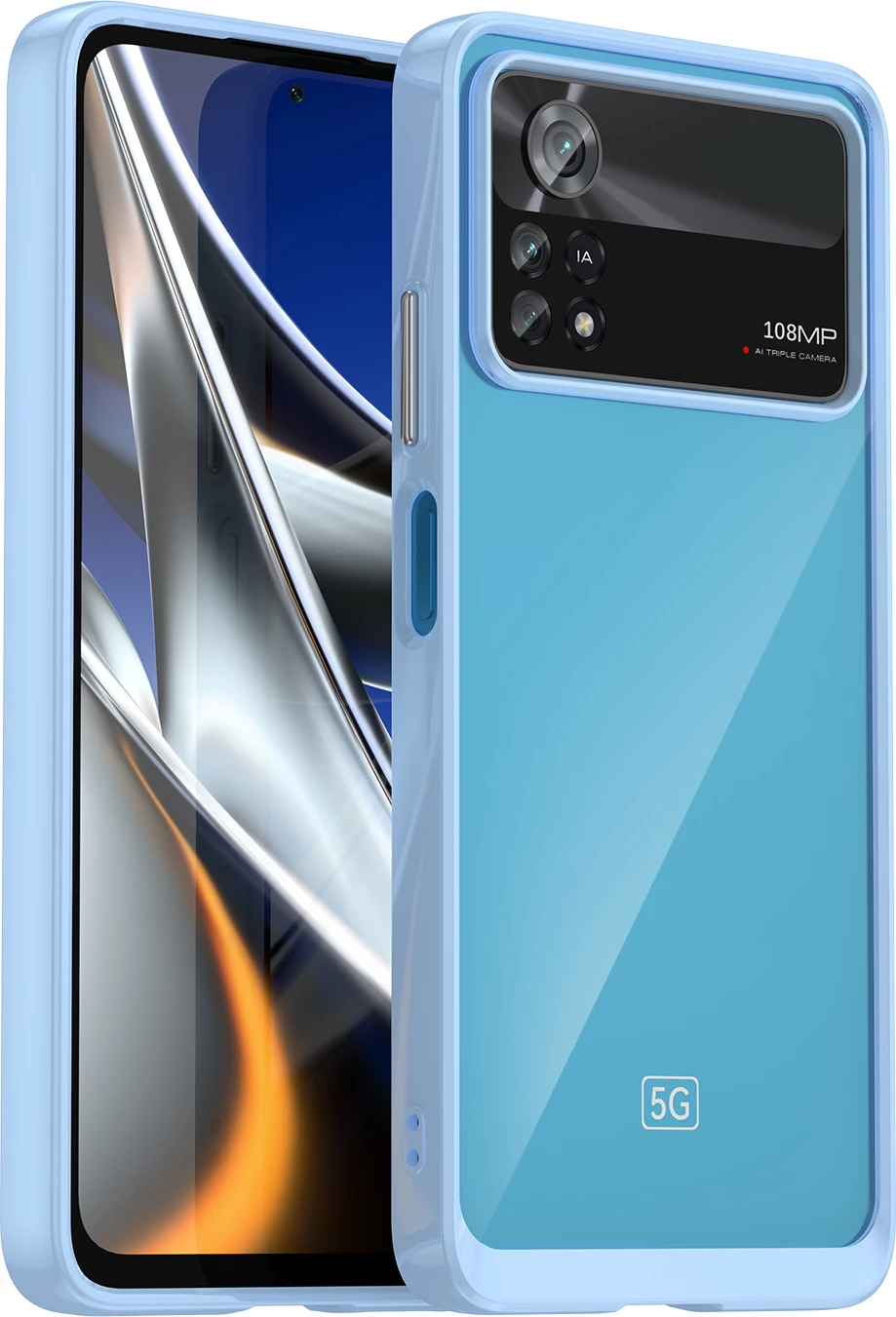 Mbështjellës Hurtel Outer Space Case për Xiaomi Poco X4 Pro 5G, Blu