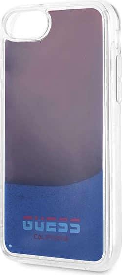 Mbështjellës Guess California Glow in the dark për iPhone 7/8/SE 2020, Kuq