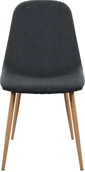 Karrige ngrënieje Leonardo FH00100.10 me këmbë metalike dhe pëlhurë gri 45x54x84 cm, set prej 4 copë