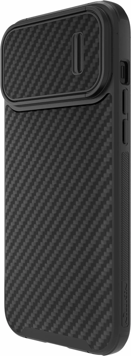 Mbështjellës Nillkin Synthetic Fiber S Case për iPhone 14 Pro Max me kapak kamere, e zezë