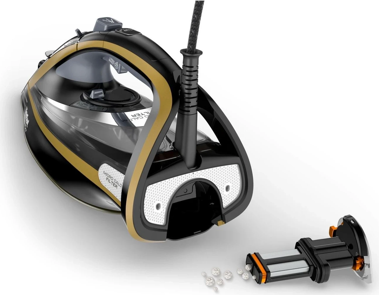 Hekurosje me avull Tefal FV9865 Ultimate Pure, e zezë