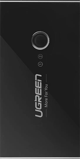 Switch USB 3.0 Ugreen 30768, 2 hyrje, 4 dalje, i zi