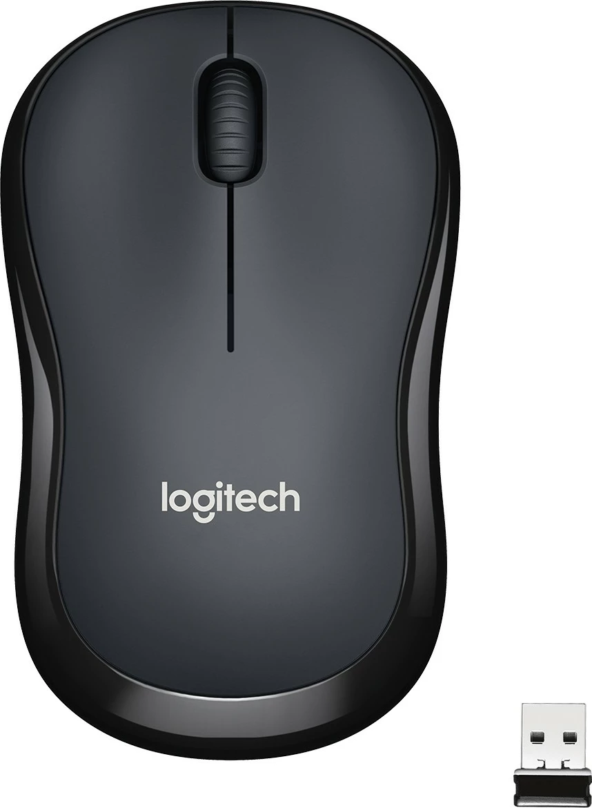 Maus Logitech M220 SILENT, Ambidextrous, Optical, RF Wireless, 1000 DPI, Charcoal
