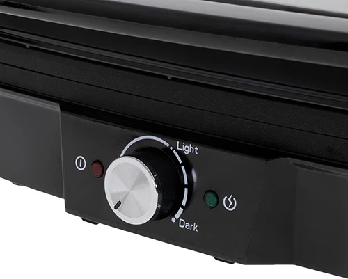 Grill elektrik tavoline, Camry, CR 3053, 180° hapje, pllaka jo-ngjitëse 28x23 cm, termostat, 2000W (max 2500W), zi-argjendt