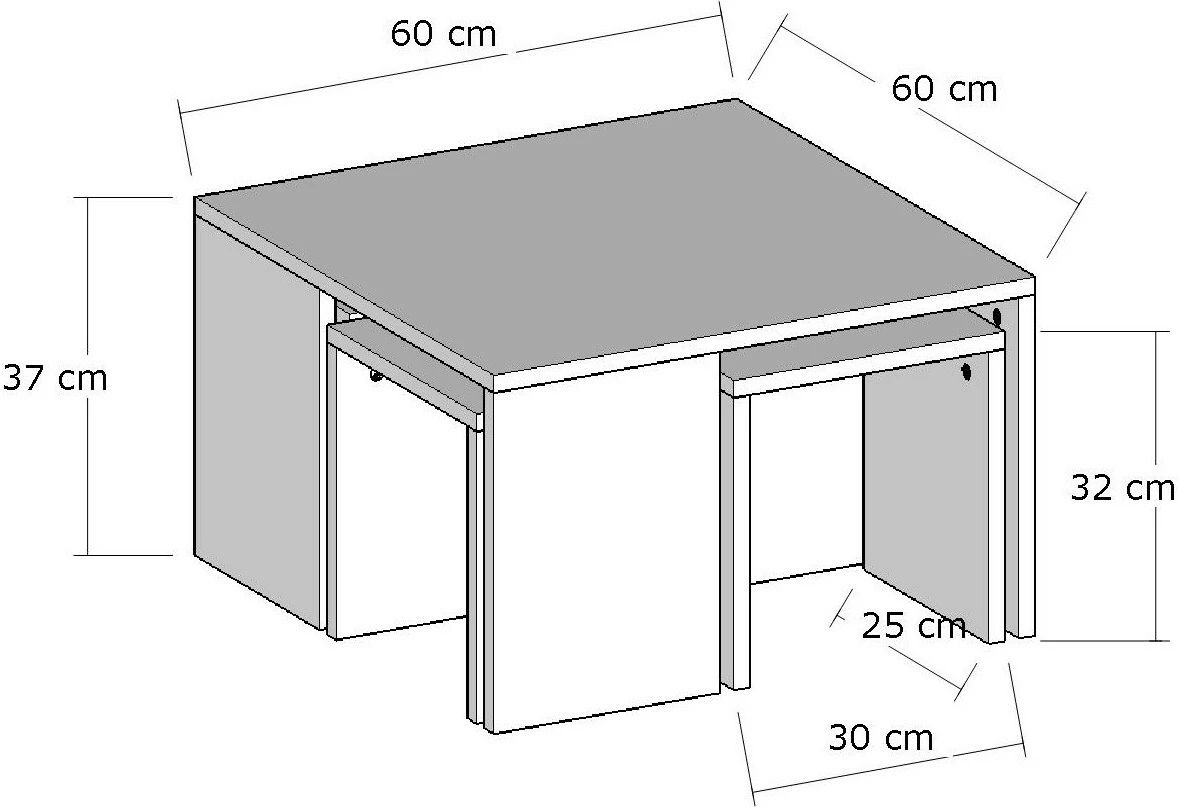 Set tavolinash kafeje Hanah Home, Ortanca - lisi safir