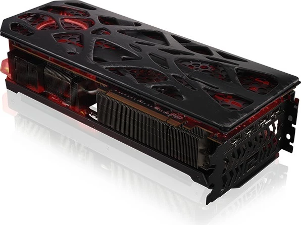 Backplate PowerColor Red Devil RX 7900, alumini, e zezë