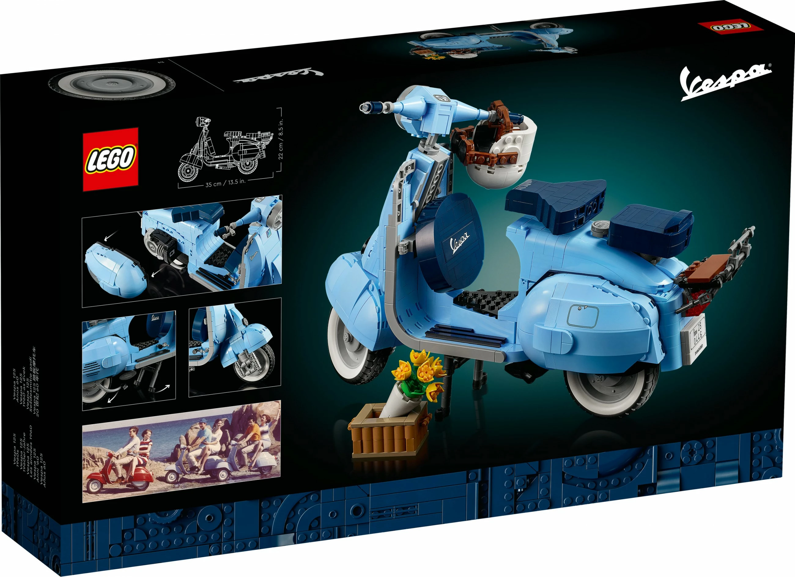 Set ndërtimi LEGO Creator Expert Vespa 125, 1107 pjesë, ngjyrë shumëngjyrëshe