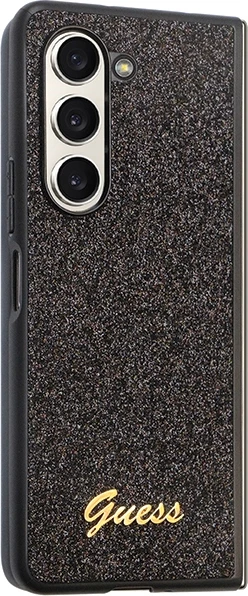 Mbështjellës Guess Glitter Script për Samsung Galaxy Z Fold 5, i zi