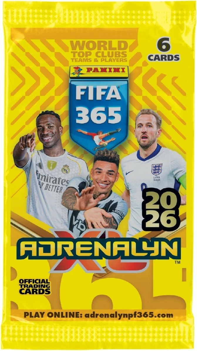 Set kartash koleksionuese Panini FIFA 365 Adrenalyn XL 2026, 50 pako, për futboll