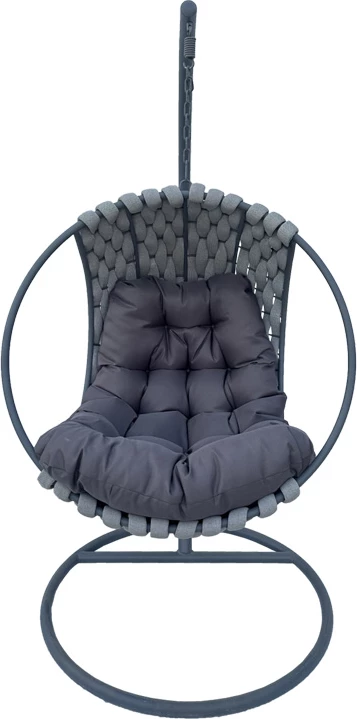 Karrige varëse Makito, bazë metali, ngjyrë gri, 100x105x195 cm