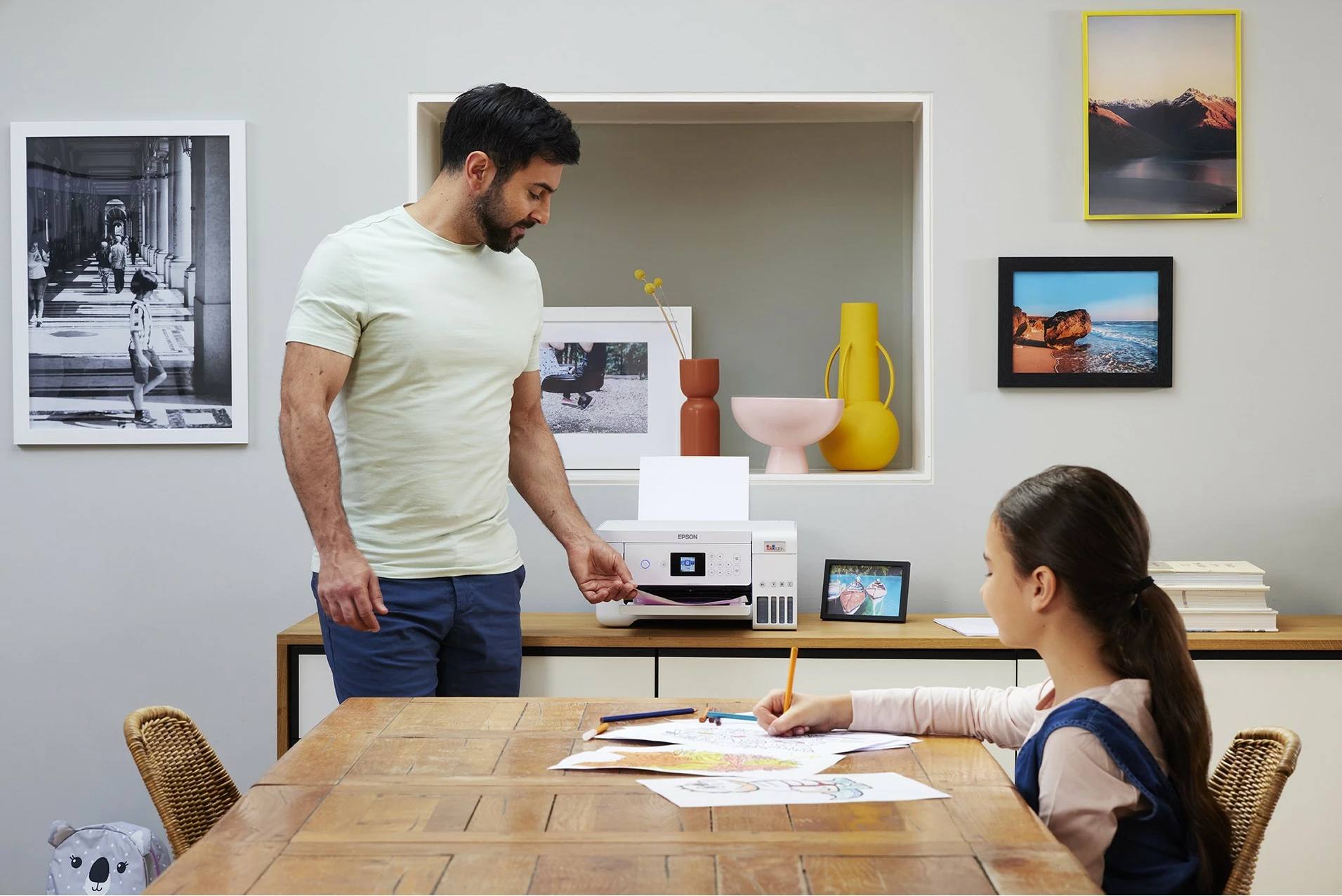 Printer Epson EcoTank ET-2856, Inkjet, Printim ngjyra, A4, Bardhë