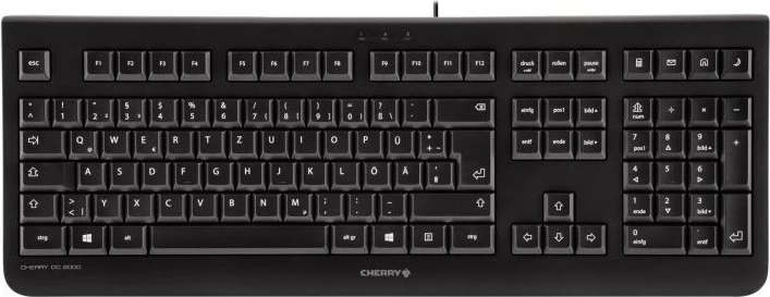 Tastierë Cherry DC 2000, USB, Membranë, QWERTZ, Maus i përfshirë, E zezë