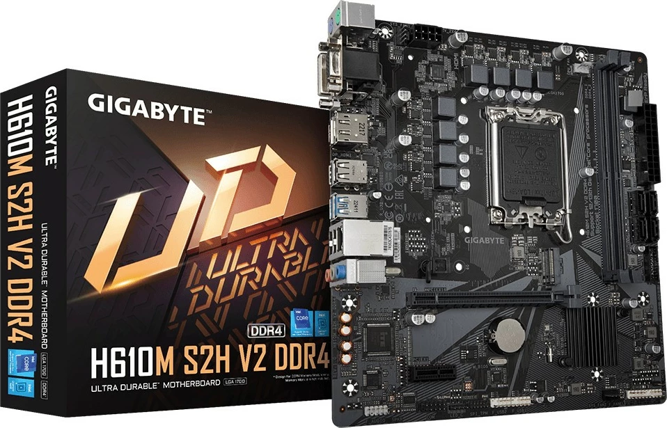 Pllakë amë Gigabyte H610M S2H V2 DDR4, LGA 1700, 64 GB