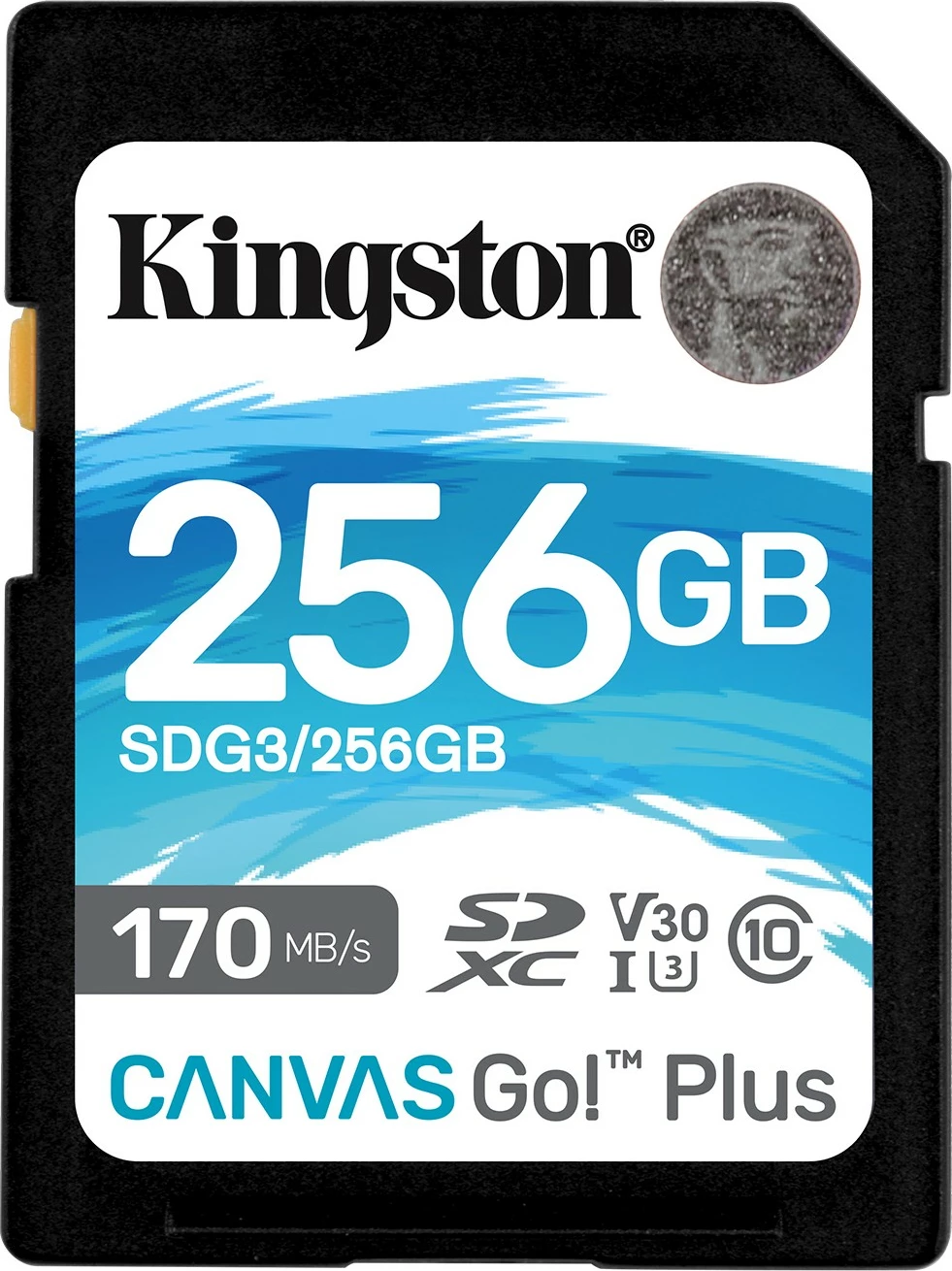 Kartelë SD Kingston 256GB Canvas Go Plus, 170 MB/s, e zezë