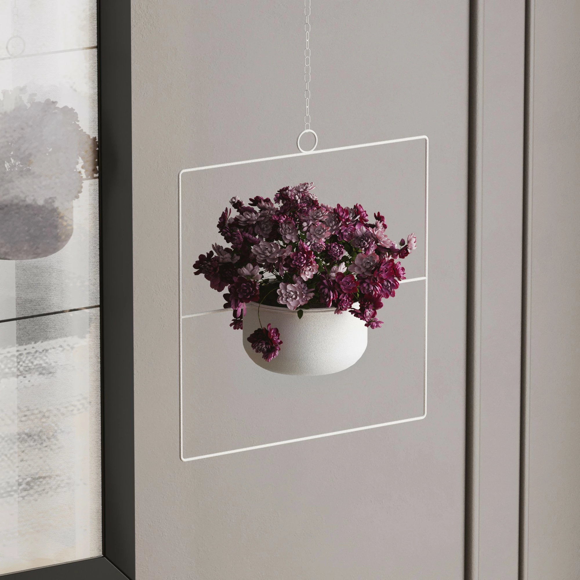 Vazo dekorative varëse, dizajn Aberto, ngjyrë e bardhë