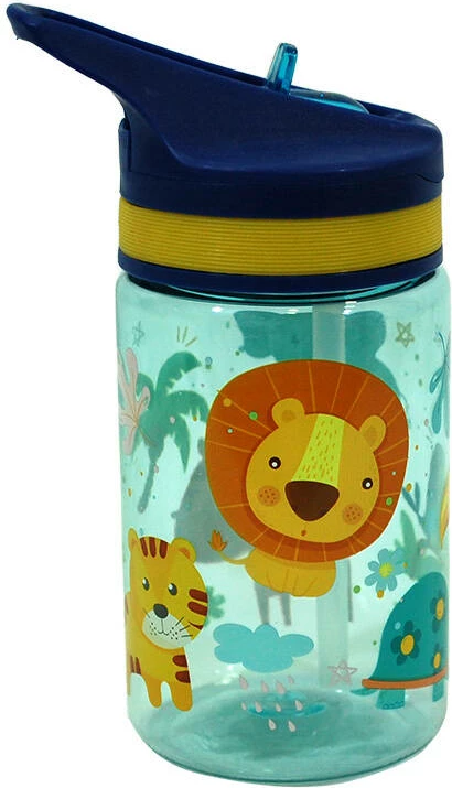 Bidon uji KiDS Licensing Jungle KL11262, 400 ml, me pipëz dhe dorezë