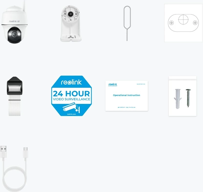 Kamerë sigurie Reolink Argus B440, 4K, wireless, pan & tilt, detektim person/automjet/kafshë, bardhë