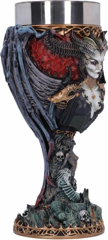Helmë koleksionuese NEMESIS NOW Diablo IV Lilith, rrëshirë, e zezë dhe e kuqe