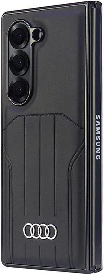 Mbështjellës Audi Synthetic Leather MagSafe për Samsung Galaxy Z Fold 6, i zi