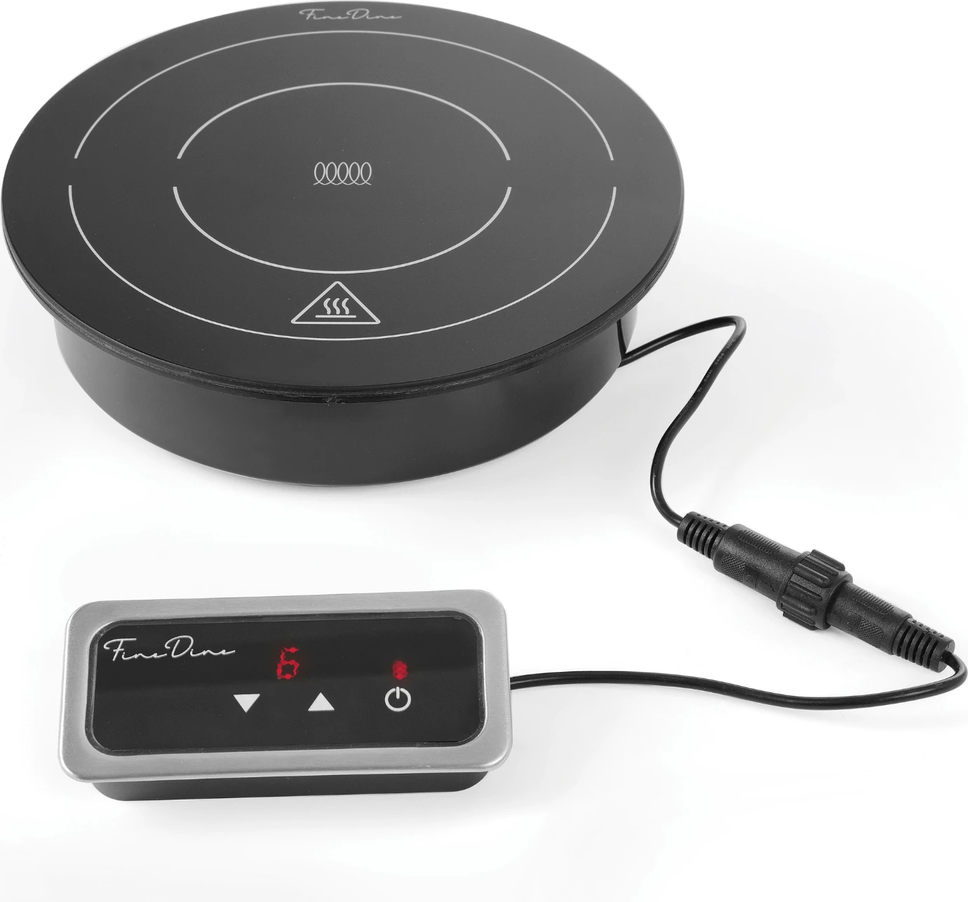 Ngrohës me induksion, Fine Dine, 239193, 800 W, Ø245x68 mm, rregullator fuqie, e zezë