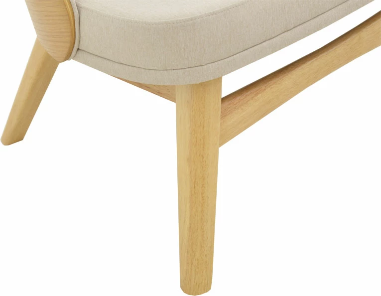 Karrige Sarian, pëlhurë bezhë-dru gome, këmbë natyrale, 69,5x71x70.5cm, set prej 2 copë