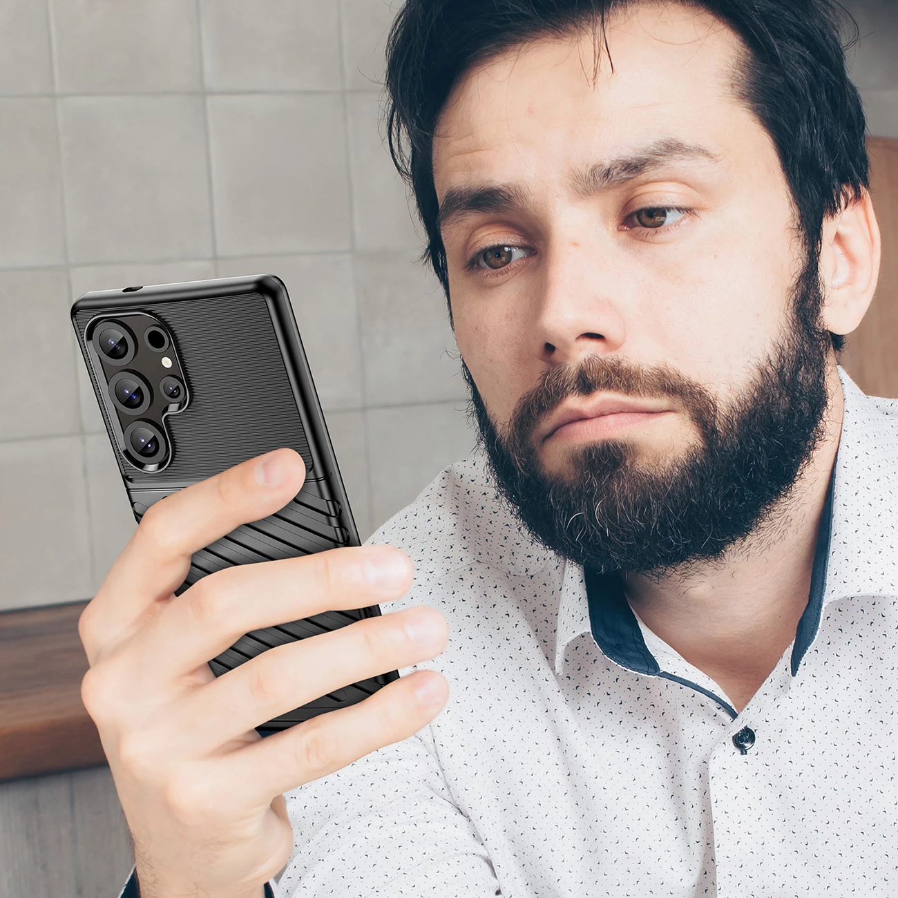 Mbështjellës Hurtel Thunder Case për Samsung Galaxy S25 Ultra, TPU, i zi