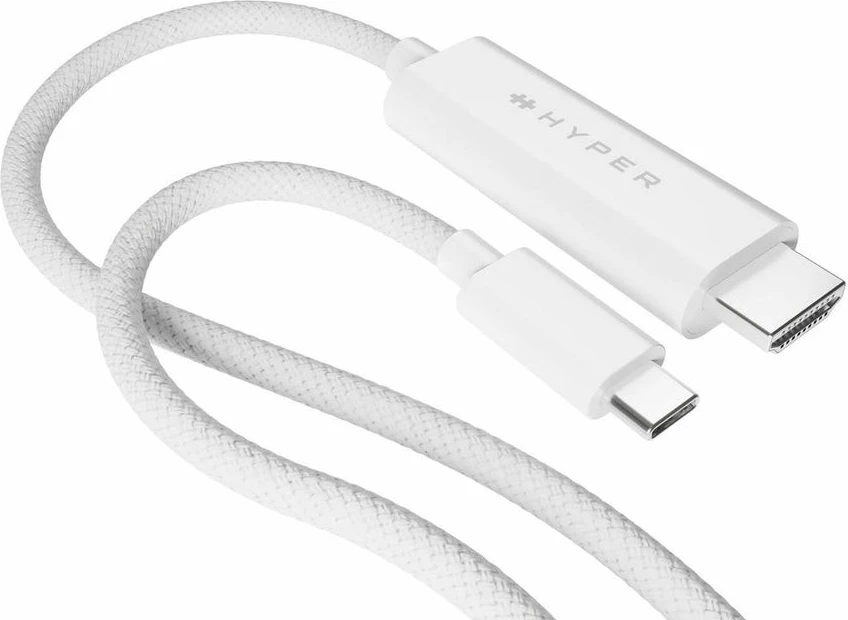 Kabllo USB-C në HDMI Targus HyperDrive 2.5m e bardhë