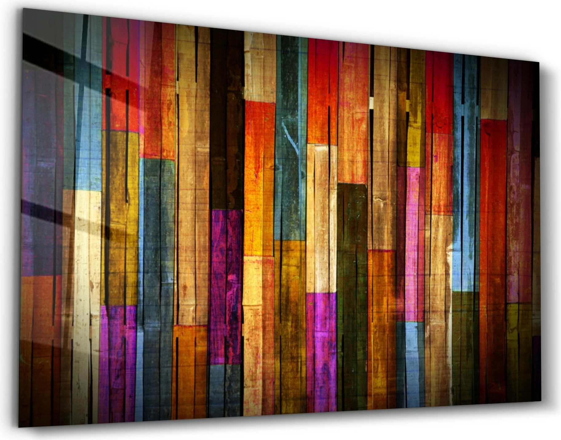 Pikturë dekorative prej xhami të temperuar, shumëngjyrëshe, OGLS-1099, 70x110cm