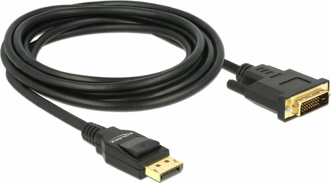Kabllo DisplayPort në DVI-D DeLOCK 85314, 3m, e zezë