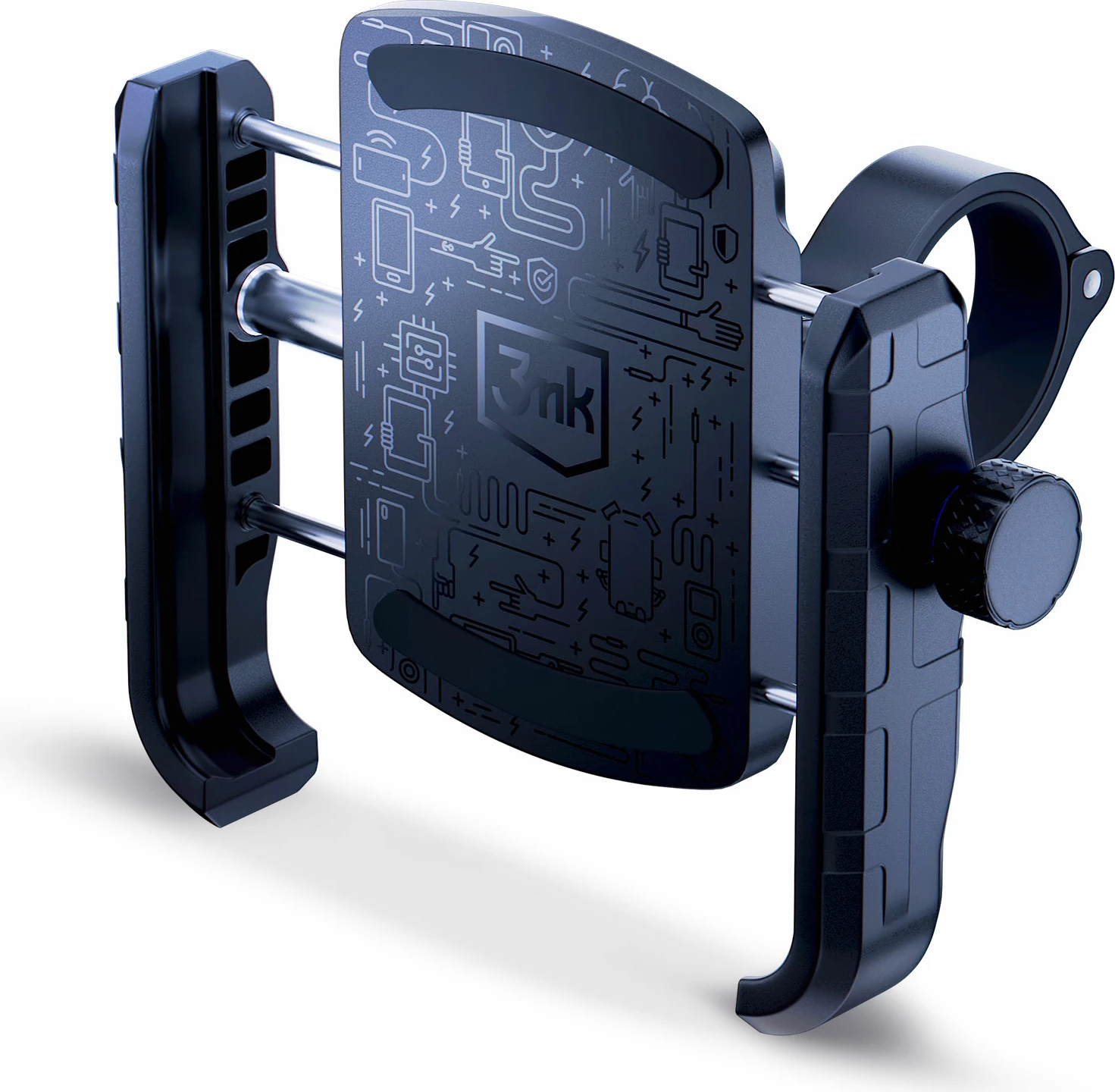 Mbajtës telefoni për biçikletë 3mk Steel Bike Holder, i zi