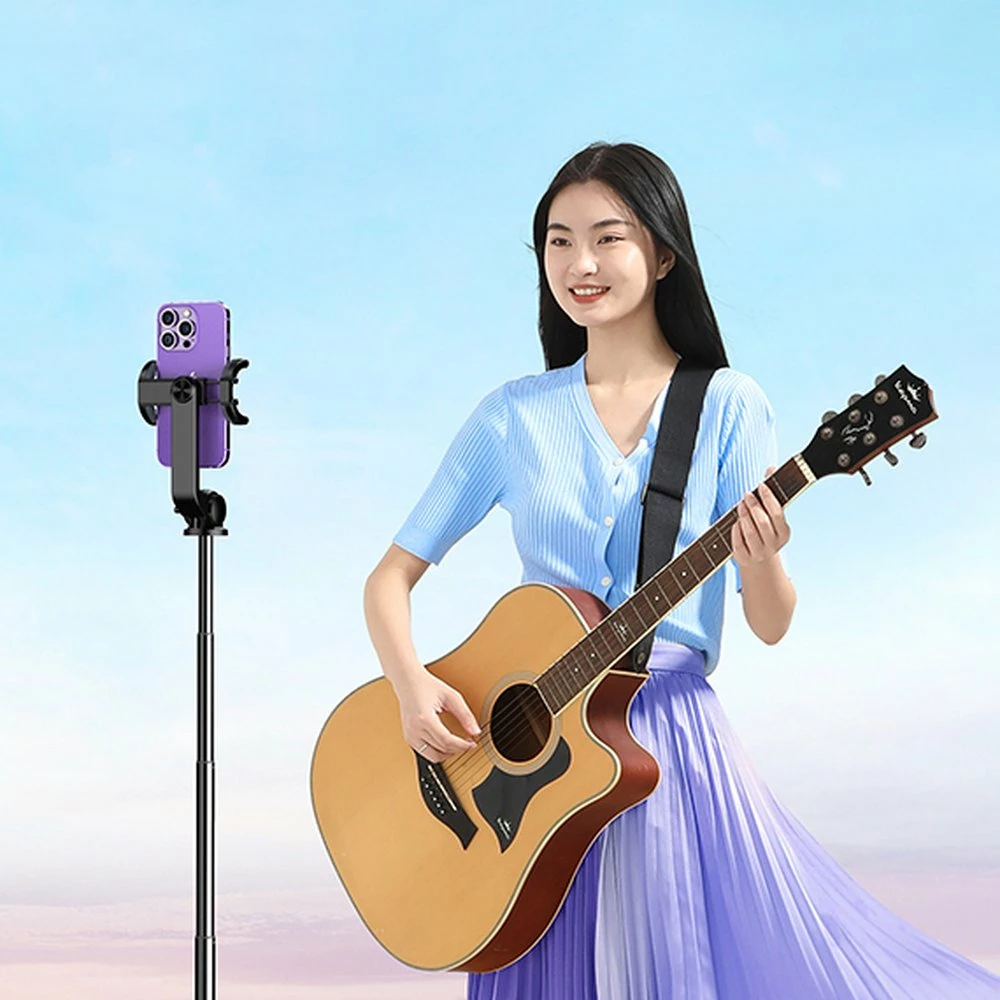 Selfie stick Ugreen LP586 me stativ dhe telekomandë Bluetooth, 1.5m, e zezë
