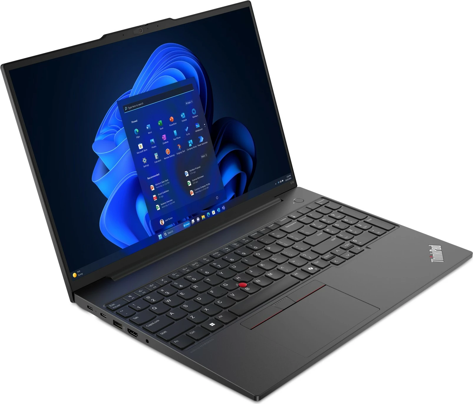 Laptop Lenovo ThinkPad E16, 16", AMD Ryzen 5, 8GB RAM, 256GB SSD, AMD Radeon Graphics, i zi (DE keyboard)