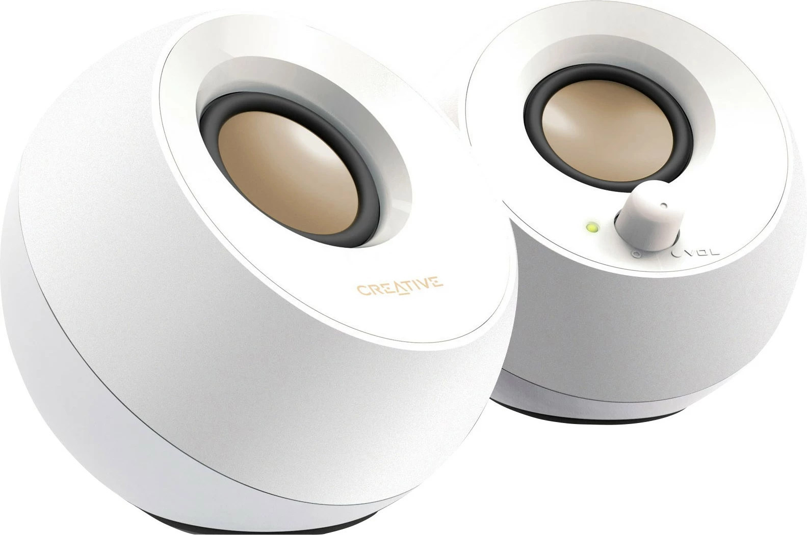 Altoparlantë kompjuteri Creative Pebble 2.0, USB, të bardhë