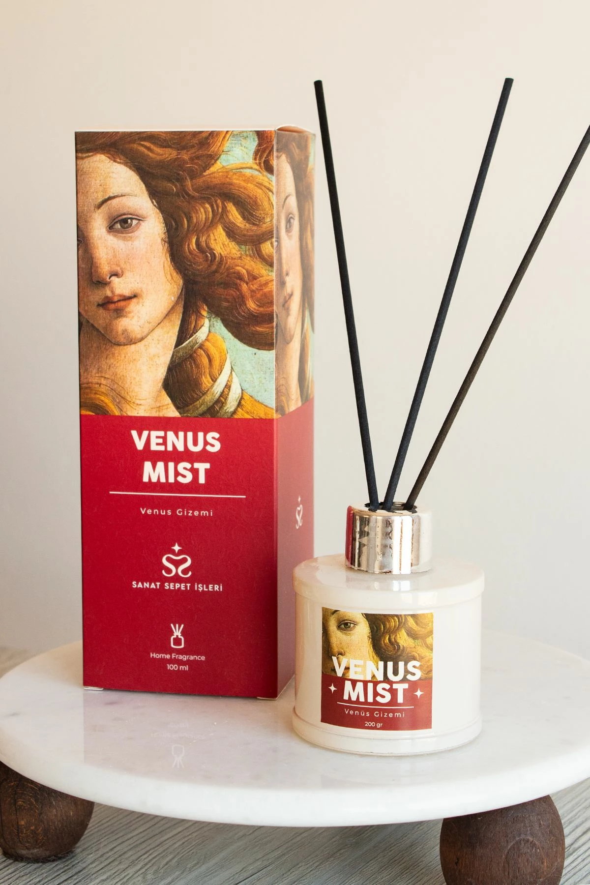 Shkopinj aromatizues ajri Venus Mist, ngjyrë krem, Evila Originals