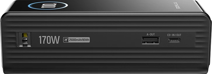 Powerbank EcoFlow RAPID 25000mAh, 170W me kabllo të integruara, Argjendtë