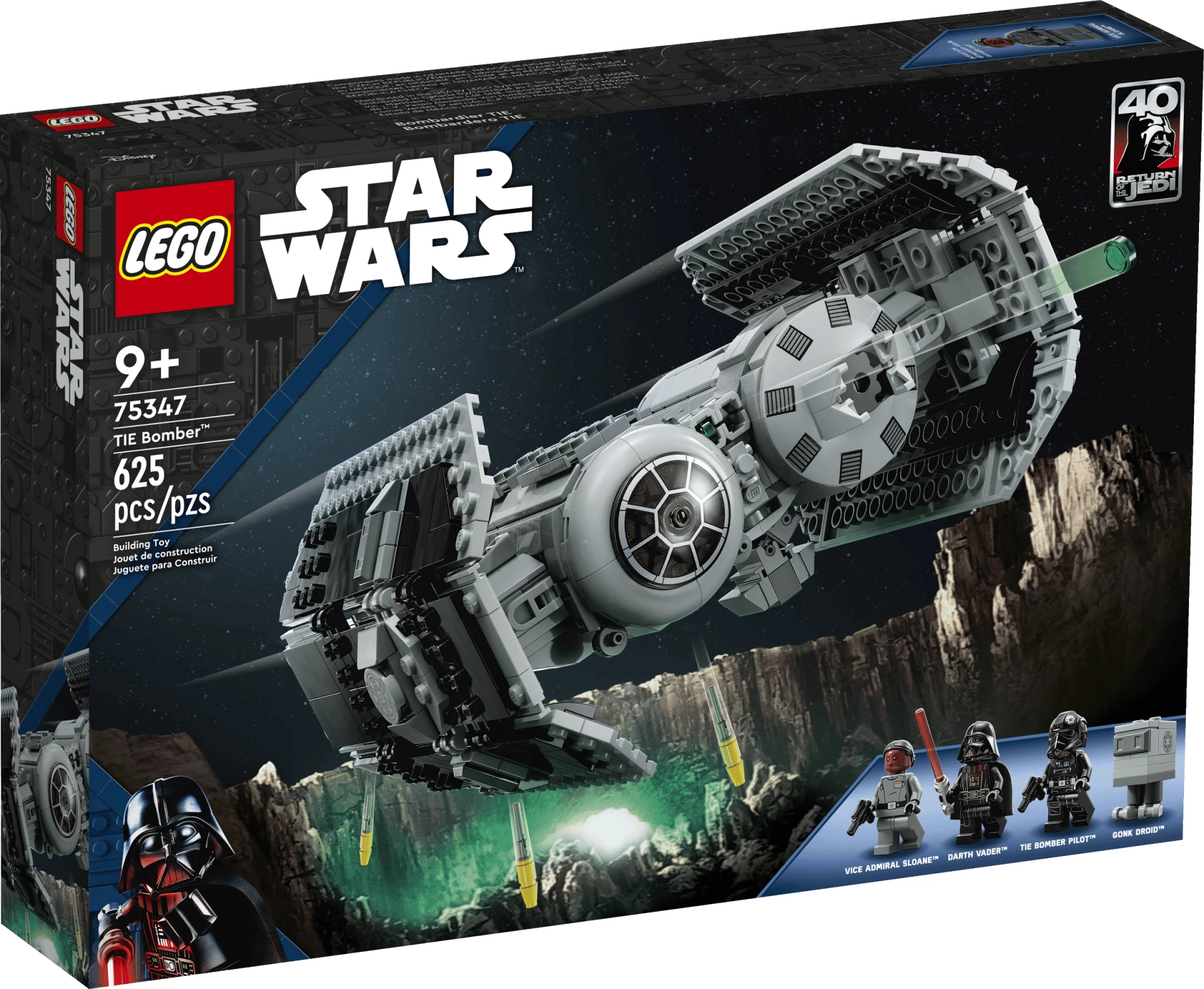 Set LEGO Star Wars TIE Bomber 75347, 625 copë, 4 figura/minifigura